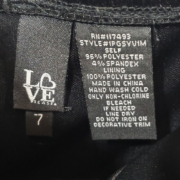 Love Tease Black Strapless Mini Dress With Studded Waistband Size 7 - Picture 10 of 10